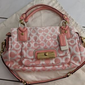 NEW Coach logo handbag purse pink